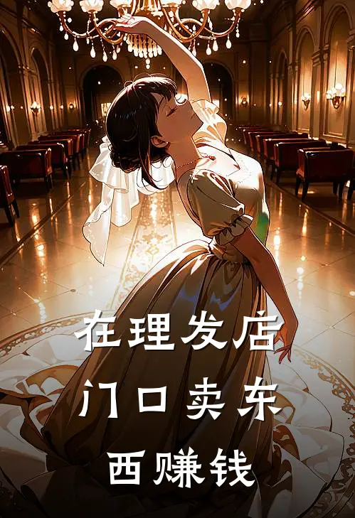 在理发店门口卖东西赚钱